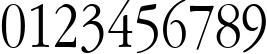 Пример написания цифр шрифтом Garamond Narrow Пример написания цифр шрифтом Garamond Narrow