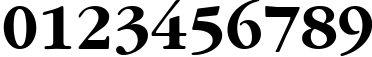 Пример написания цифр шрифтом Garamond2 Cyrillic Bold