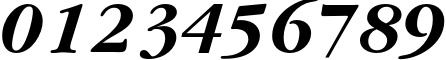 Пример написания цифр шрифтом GaramondC Bold Italic Пример написания цифр шрифтом GaramondC Bold Italic