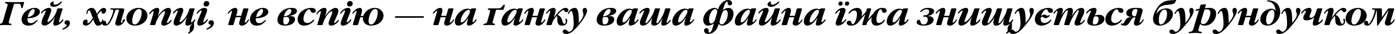 Пример написания шрифтом GaramondC Bold Italic текста на украинском Пример написания шрифтом GaramondC Bold Italic текста на украинском