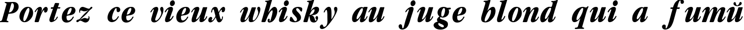 Пример написания шрифтом Garamondcond Bold Italic текста на французском