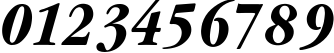 Пример написания цифр шрифтом Garamondcond Bold Italic