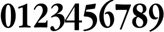 Пример написания цифр шрифтом GaramondNarrowC Bold Пример написания цифр шрифтом GaramondNarrowC Bold