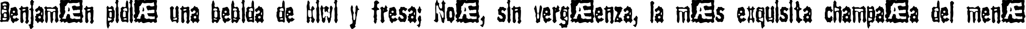 Пример написания шрифтом Gasping BRK текста на испанском