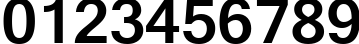 Пример написания цифр шрифтом Gautami Bold