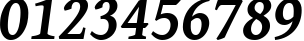 Пример написания цифр шрифтом Gentium Basic Bold Italic