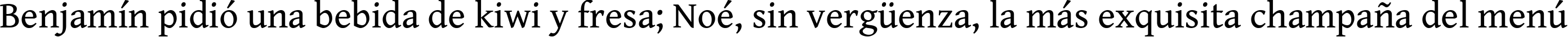Пример написания шрифтом Gentium Book Basic текста на испанском