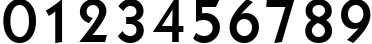 Пример написания цифр шрифтом Geometric 231 Bold BT