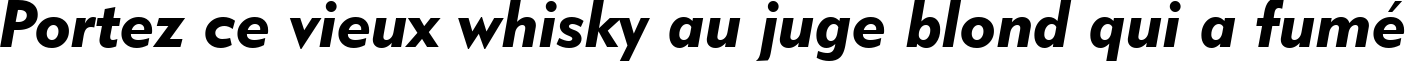 Пример написания шрифтом Geometric 415 Black Italic BT текста на французском