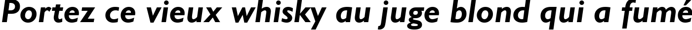 Пример написания шрифтом Gill Sans MT Bold Italic текста на французском