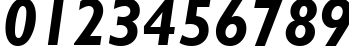 Пример написания цифр шрифтом Gill Sans MT Bold Italic