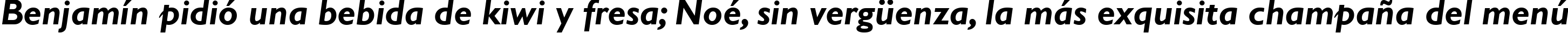 Пример написания шрифтом Gill Sans MT Bold Italic текста на испанском