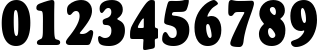 Пример написания цифр шрифтом Goudy Heavyface Condensed BT