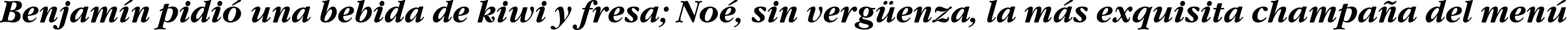Пример написания шрифтом Gourmand Bold Italic текста на испанском