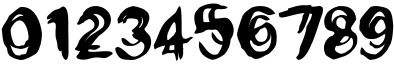 Пример написания цифр шрифтом GritzpopGrunge Пример написания цифр шрифтом GritzpopGrunge
