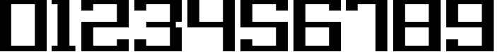 Пример написания цифр шрифтом Grixel Acme 9 Regular Bold