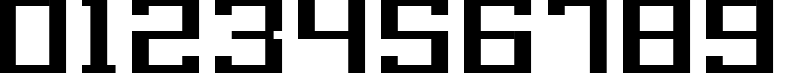 Пример написания цифр шрифтом Grixel Acme 9 Regular Bold Xtnd