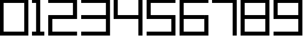 Пример написания цифр шрифтом Grixel Acme 9 Regular
