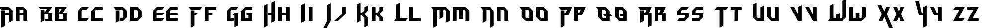 Пример написания английского алфавита шрифтом Hammerhead Пример написания английского алфавита шрифтом Hammerhead