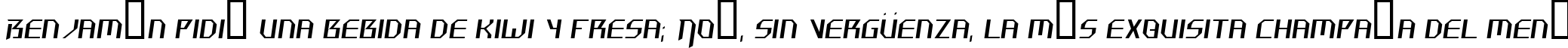 Пример написания шрифтом Hammerhead Thin Italic текста на испанском Пример написания шрифтом Hammerhead Thin Italic текста на испанском