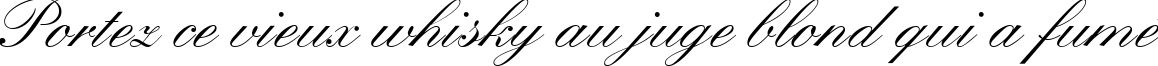 Пример написания шрифтом Heather Script One текста на французском