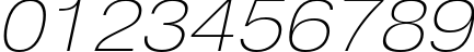 Пример написания цифр шрифтом HeliosExtThin Italic