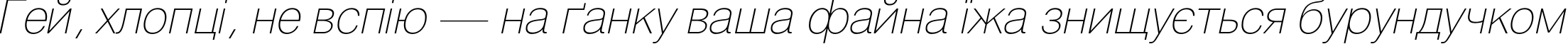 Пример написания шрифтом HeliosThin Italic текста на украинском Пример написания шрифтом HeliosThin Italic текста на украинском