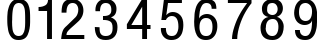 Пример написания цифр шрифтом HelvCondenced_105N