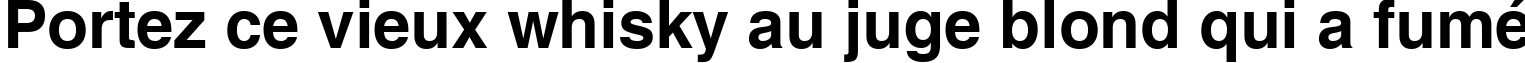 Пример написания шрифтом Helvetica Bold текста на французском