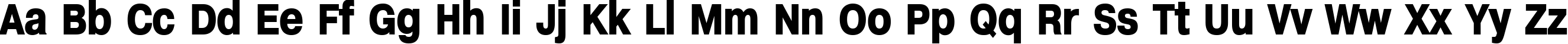 Пример написания английского алфавита шрифтом Helvetica Headlines