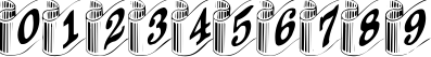 Пример написания цифр шрифтом Heraldic