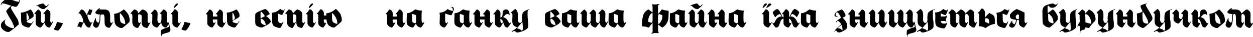 Пример написания шрифтом Hermann-Gotisch NormalC текста на украинском