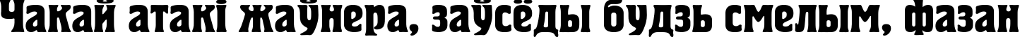 Пример написания шрифтом Herold текста на белорусском