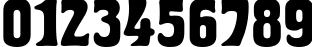 Пример написания цифр шрифтом Herold