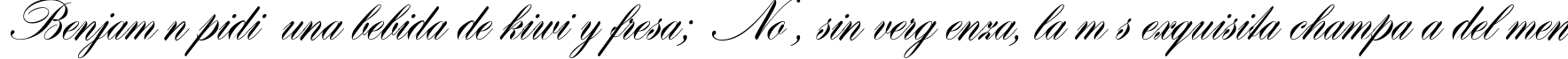 Пример написания шрифтом Hogarth script текста на испанском