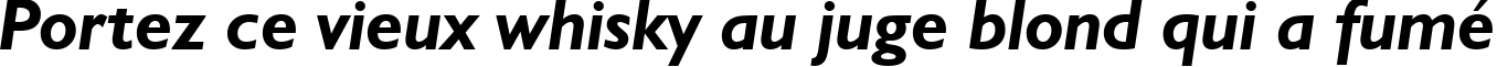 Пример написания шрифтом Humanist 521 Bold Italic BT текста на французском