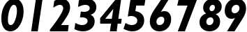Пример написания цифр шрифтом Humanist 521 Bold Italic BT