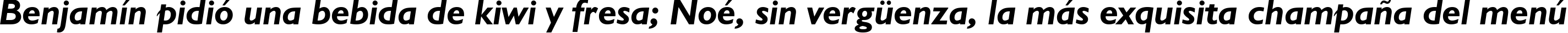 Пример написания шрифтом Humanist 521 Bold Italic BT текста на испанском