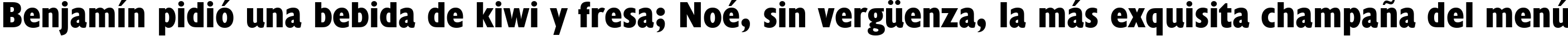 Пример написания шрифтом Humanist 521 Extra Bold Condensed BT текста на испанском