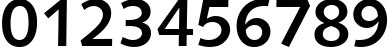 Пример написания цифр шрифтом Humanist 531 Bold BT