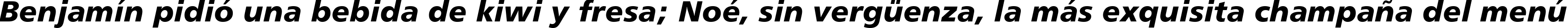 Пример написания шрифтом Humanist 777 Black Italic BT текста на испанском