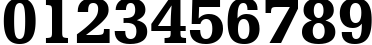 Пример написания цифр шрифтом Humanist Slabserif 712 Black BT