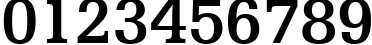 Пример написания цифр шрифтом Humanist Slabserif 712 Bold BT