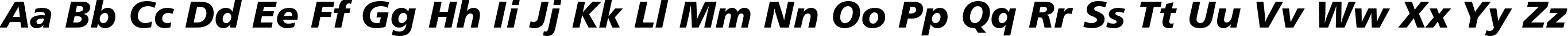 Пример написания английского алфавита шрифтом Humanist 777 Black Italic BT Пример написания английского алфавита шрифтом Humanist 777 Black Italic BT