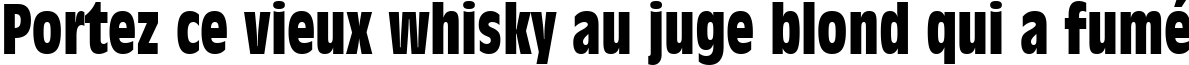 Пример написания шрифтом Incised 901 Bold Condensed BT текста на французском