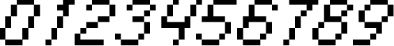 Пример написания цифр шрифтом italic 08_55