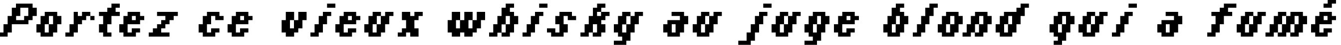 Пример написания шрифтом italic 08_65 текста на французском