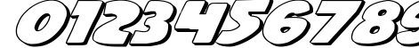 Пример написания цифр шрифтом Jack's Candlestick 3D Expanded