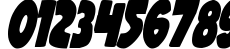 Пример написания цифр шрифтом Jack's Candlestick Bold Extra-condensed