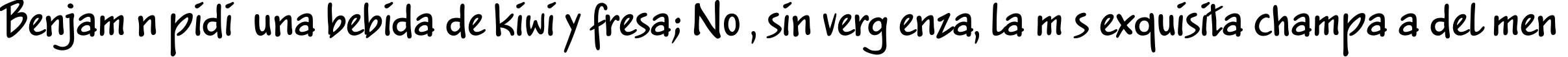 Пример написания шрифтом JakobC Bold текста на испанском Пример написания шрифтом JakobC Bold текста на испанском